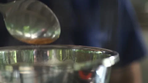 Closeup of hot pot cooking vegetable soup Stock Footage 134115180