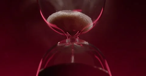 Closeup of hourglass over a dark dramatic background. Stock Footage 327146111