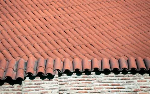Closeup of the house rooftop Stock Photos