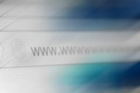 Closeup of Http Address in Web Browser in Shades of Blue  Foto stock