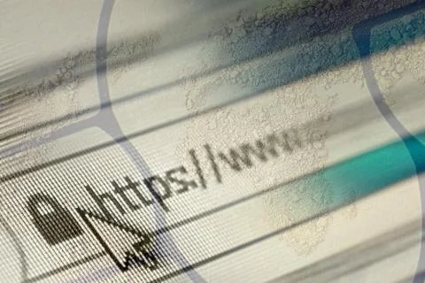 Closeup of Http Address in Web Browser Foto stock