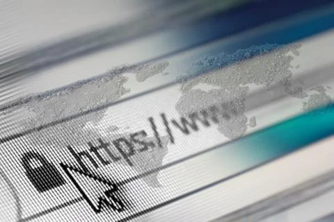 Closeup of Http Address in Web Browser Foto stock