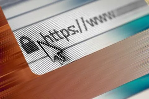 Closeup of Http Address in Web Browser Foto stock