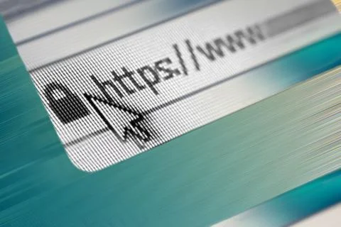 Closeup of Http Address in Web Browser Foto stock