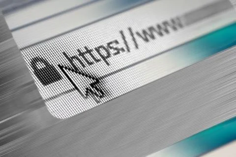 Closeup of Http Address in Web Browser Foto stock