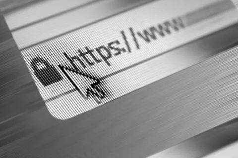 Closeup of Http Address in Web Browser 스톡 사진