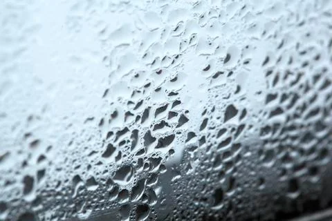 Closeup of humidity at a window Stock Photos