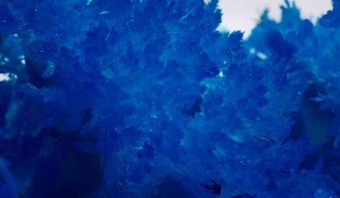 Closeup of ice on glass in winter with pattern in form of leaves 스톡 사진