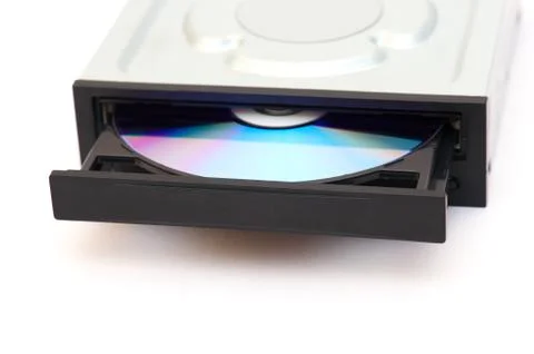 Closeup image from a cdrom / dvd rom reader Stock Photos