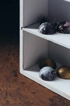 Closeup image different chocolate candies Stock-Fotos