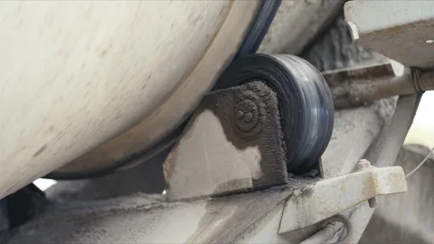 Closeup of an industrial roller mechanism in motion, highlighting its complexity Stock Footage 312698564