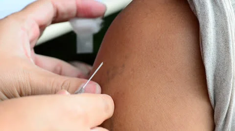 Closeup of injection vaccine Stock-Footage 23891232