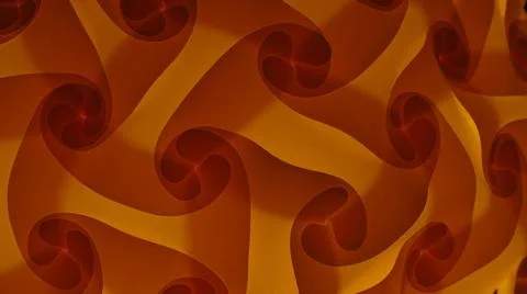 Closeup interior of red mobius art piece Stock Photos