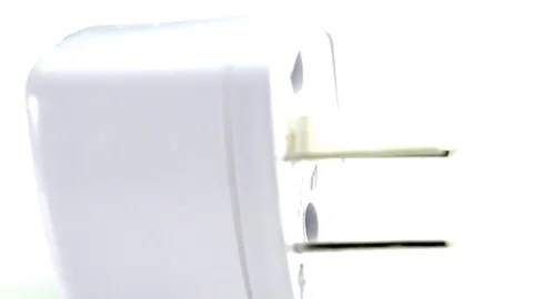 Closeup international plug adapter Stock Footage 83049262