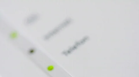 Closeup of an internet modem Видео 482041