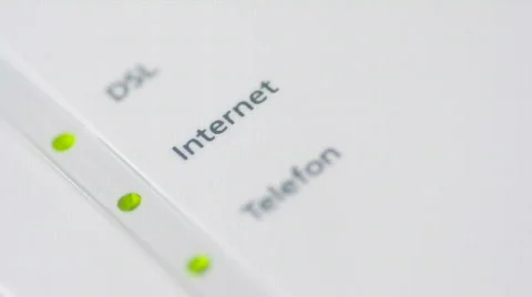 Closeup of an internet modem Stock Footage 482045