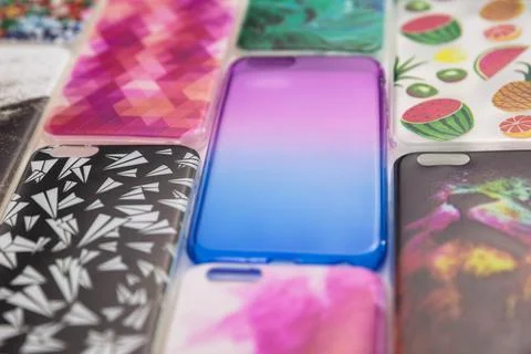 Closeup   iphone   cases Stock Photos