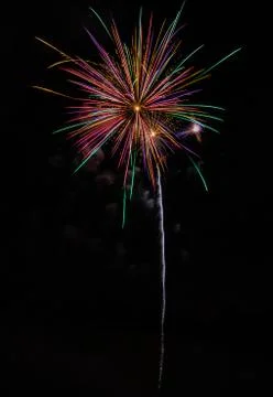 Closeup of isolated fireworks for compositing Stock Photos