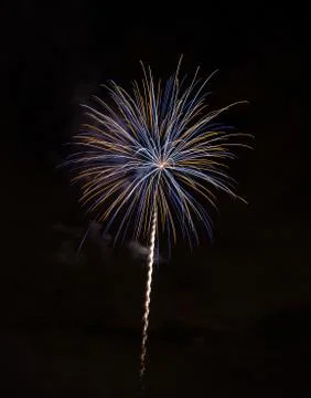 Closeup of isolated fireworks for compositing Foto stock