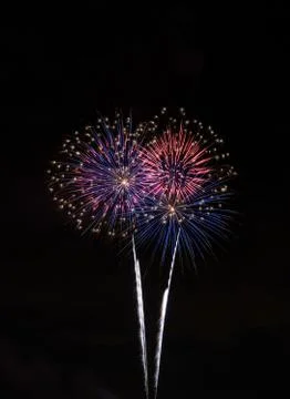 Closeup of isolated fireworks for compositing Foto stock