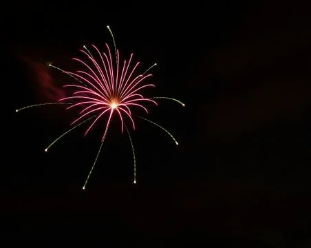 Closeup of isolated fireworks for compositing Foto stock
