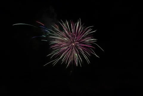 Closeup of isolated fireworks for compositing Stock Photos