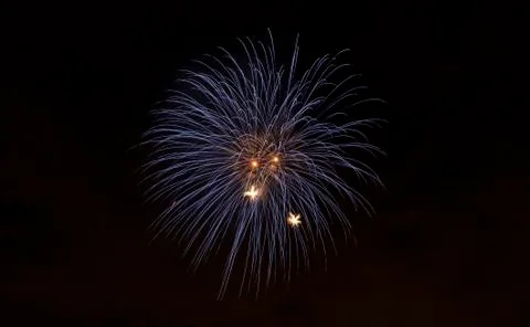 Closeup of isolated fireworks for compositing Stock Photos