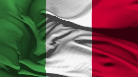 Closeup Italy Flag Wave Loop waving in wind Realistic Italy Flag background Stock Footage 322589003