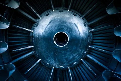 Closeup of a jet engine Foto stock