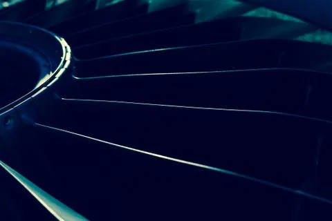 Closeup of a jet engine Stock Photos