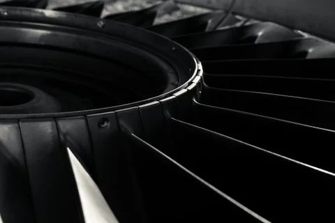 Closeup of a jet engine Stock Photos