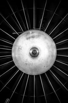 Closeup of a jet engine Foto stock