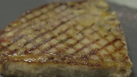 Closeup of juicy steak Stock Footage 83294961