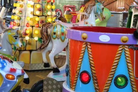 Closeup of kermis carousel Фото