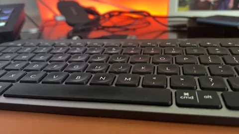 Closeup of Keyboard Stock Footage 162789936