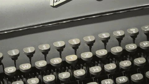 Closeup of the keys of an old typewriter. Stock Footage 88004690
