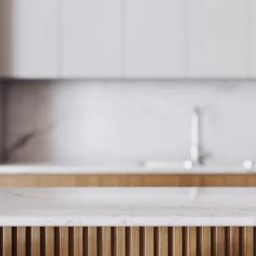 Closeup of kitchen countertop with place for your product placement Stock Illustration