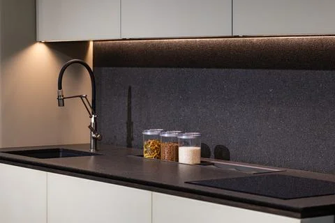 Closeup of kitchen elements Stock Photos