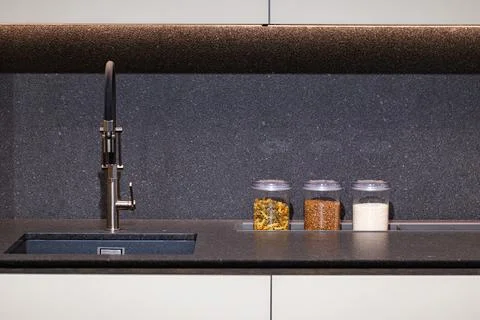 Closeup of kitchen elements Stock Photos