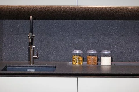 Closeup of kitchen elements Stock Photos