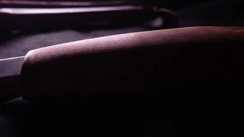 Closeup of a knife and a sharpener. 4K UHD 库存影片 72919985