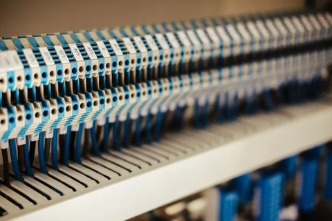 Closeup of a knitting machine Fotos de archivo