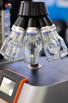 Closeup of laboratory rotary sample divider Stock Photos