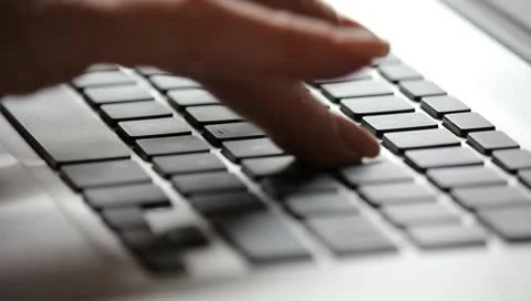 Closeup Laptop Typing Stock Footage 11364144