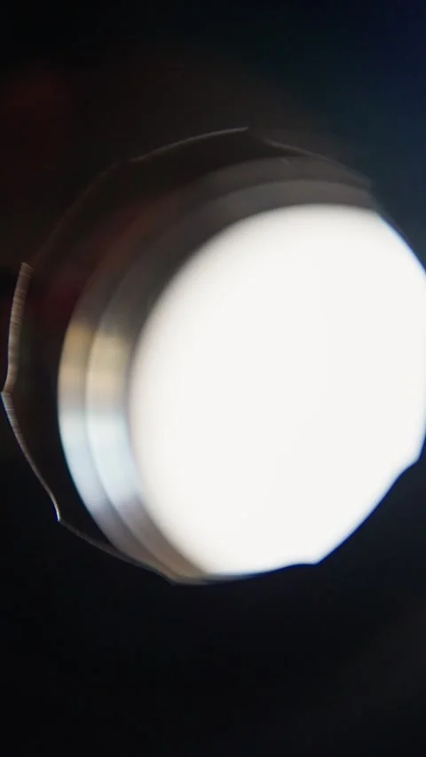 Closeup lens, glowing circular frame, circle with gentle shining ring, radiant Stock Footage 321612183