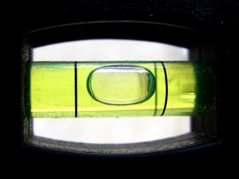 Closeup of level bubble Stock Photos