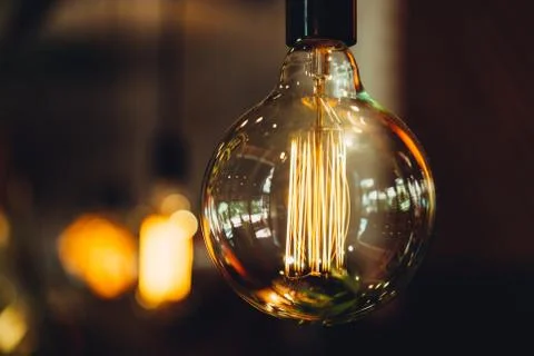 Closeup of a light bulb Stock Photos