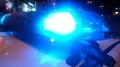 Closeup of lightbar on police car cabin flashing at night, law enforcers on duty 4k or 4k+ Resolution