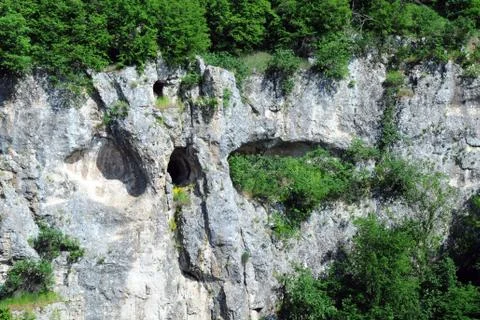 Closeup limestone rock Stock Photos
