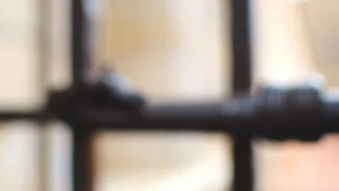 Closeup of the Locking Bolt a street gate. Vídeo Stock 101347023